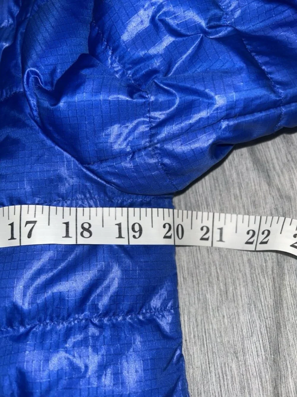 J. Crew Blue Full Zip Puffer Down Quilted Outdoor Preppy Jacket Size Small